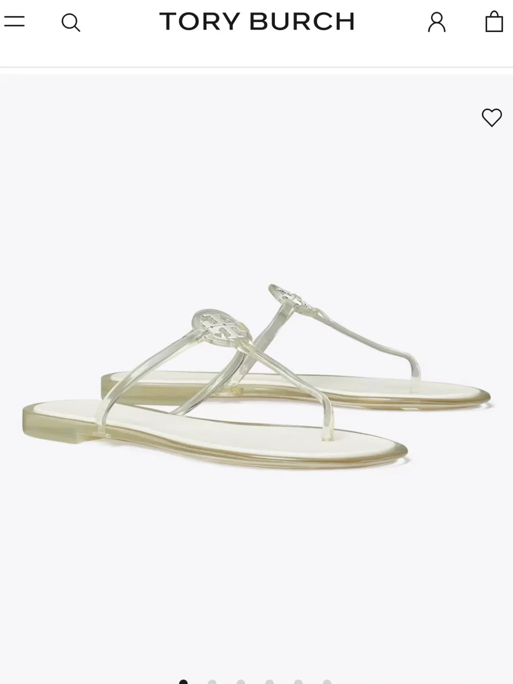 TORY BURCH MINI MILLER JELLY SANDAL $125 Size 7 gently used Color: Clear /Silver